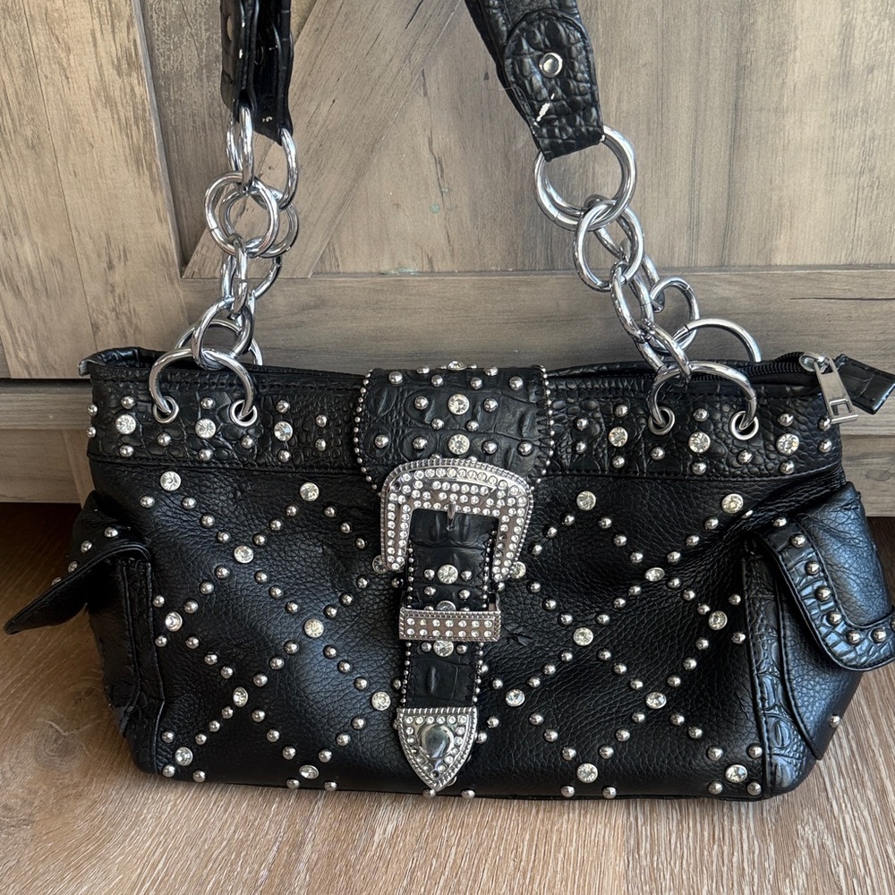 Studded Black Handbag